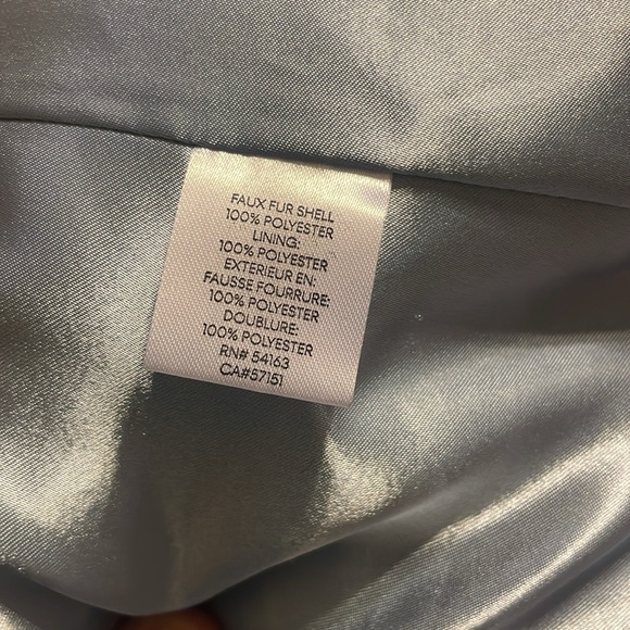 Baby Blue Faux Fur Coat - Picture 5 of 5